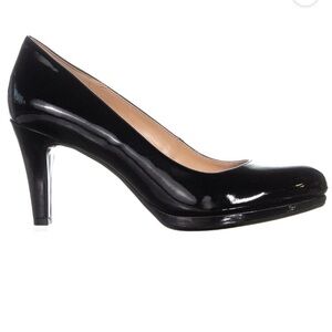 Naturalizer Women’s Michelle Black Shiny Faux Patent-Leather Pumps Heels, Sz 10